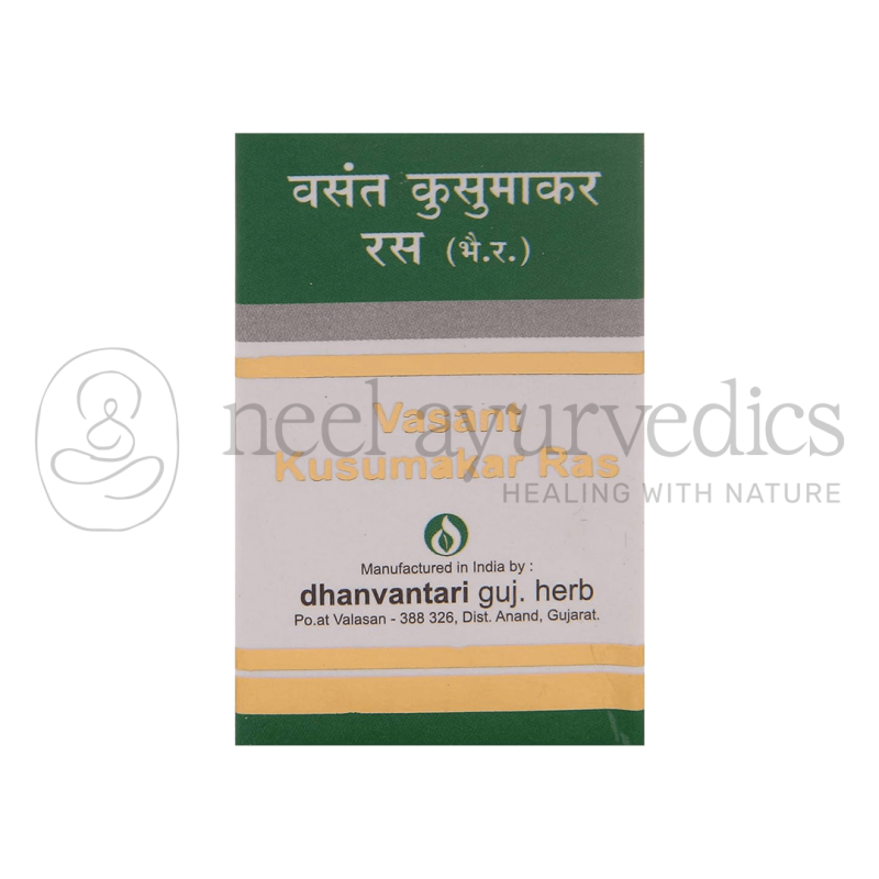 Dhanvantari Vasant Kusumakar Ras (S.Y) – 20 Tabs