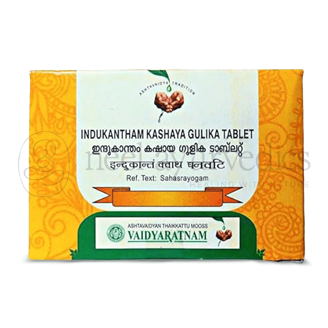 Vaidyaratnam Indukantham Kashaya Gulika Tabletten – 100 Tab Vaidyaratnam Indukantham Kashaya Gulika Tablets