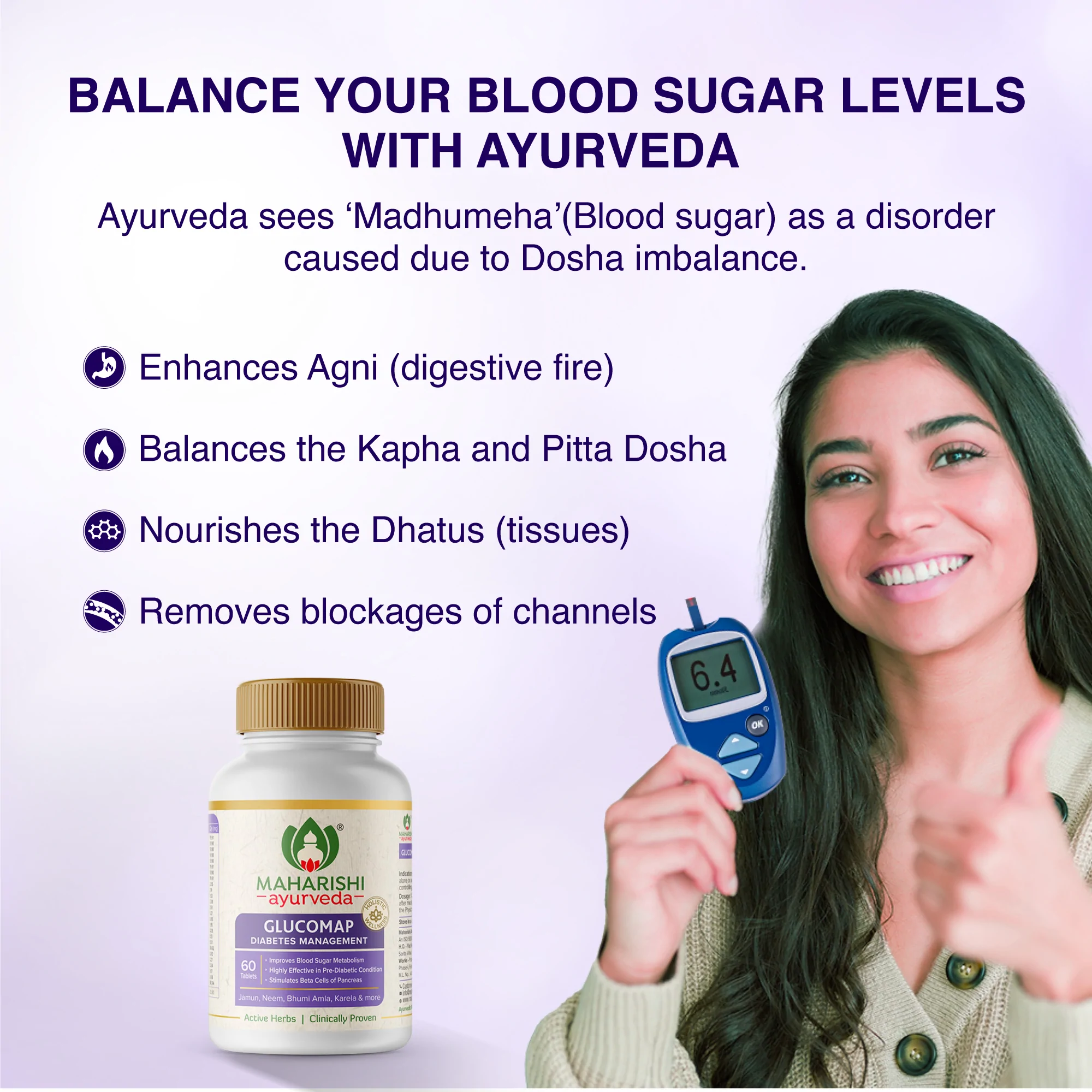 Maharishi Ayurveda Glucomap Tablet – 60 Tab