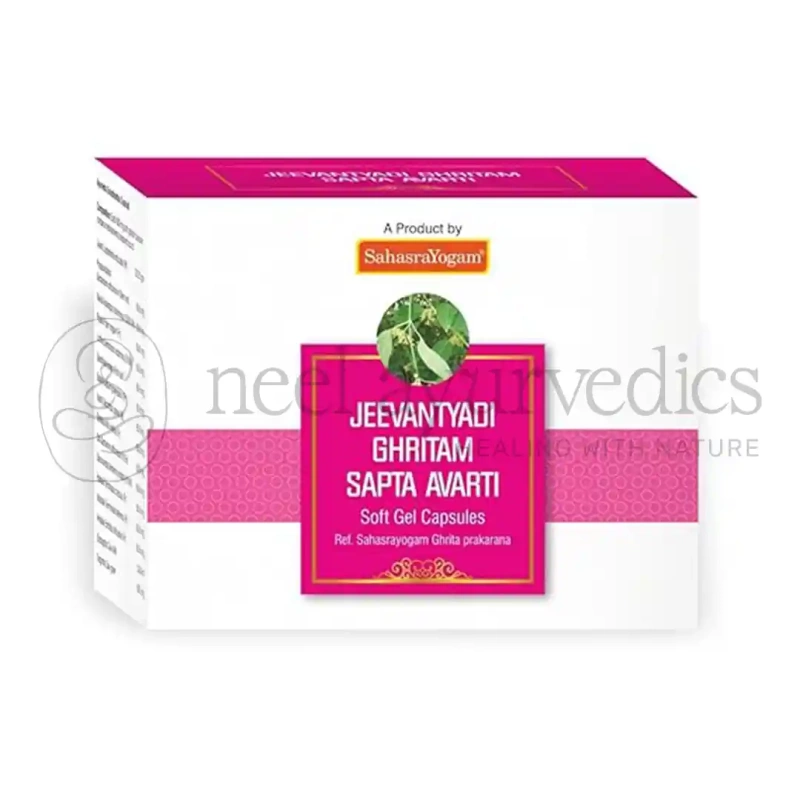 Sahasrayogam Jeevantyadi Ghritam Saptavarti Capsules 600 Mg