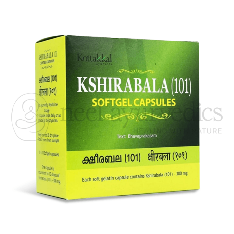Kottakkal Arya Vaidya Sala Kshirabala (101) Soft Gel Capsule – 100 Cap