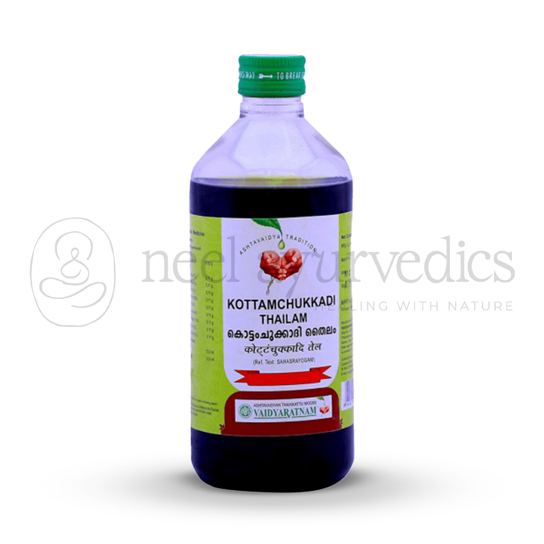 Vaidyaratnam Kottamchukkadi Thailam – 450 ml Vaidyaratnam Kottamchukkadi Thailam