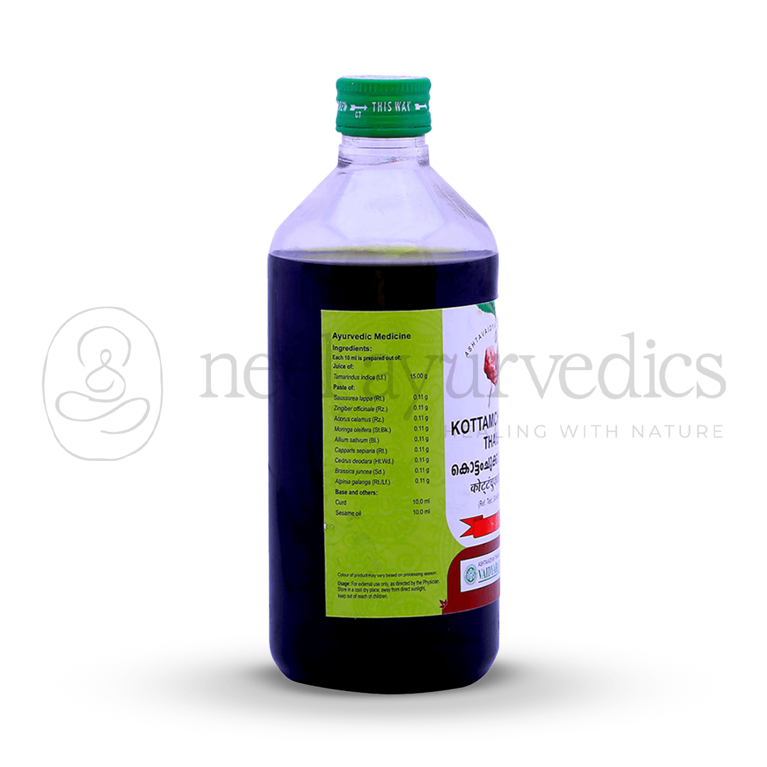 Vaidyaratnam Kottamchukkadi Thailam – 450ml -1