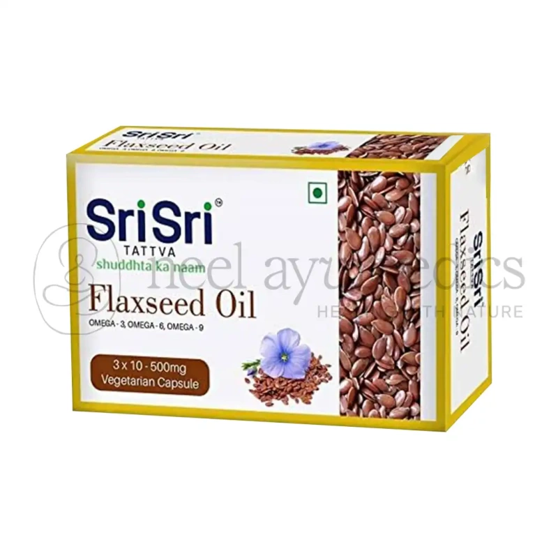 Sri Sri Tattva Omega 3,6,9-Flaxseed oil Capsules – 30 Cap