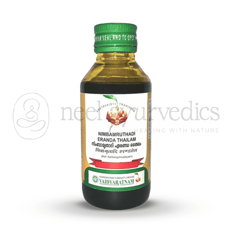 Vaidyaratnam Nimbamrithadi Eranda Thailam – 100 ml